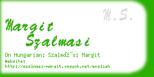 margit szalmasi business card